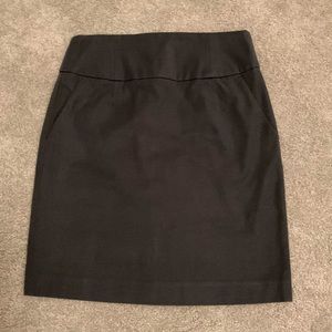 Banana Republic High Waisted Stretch Pencil Skirt, Gray, 4P